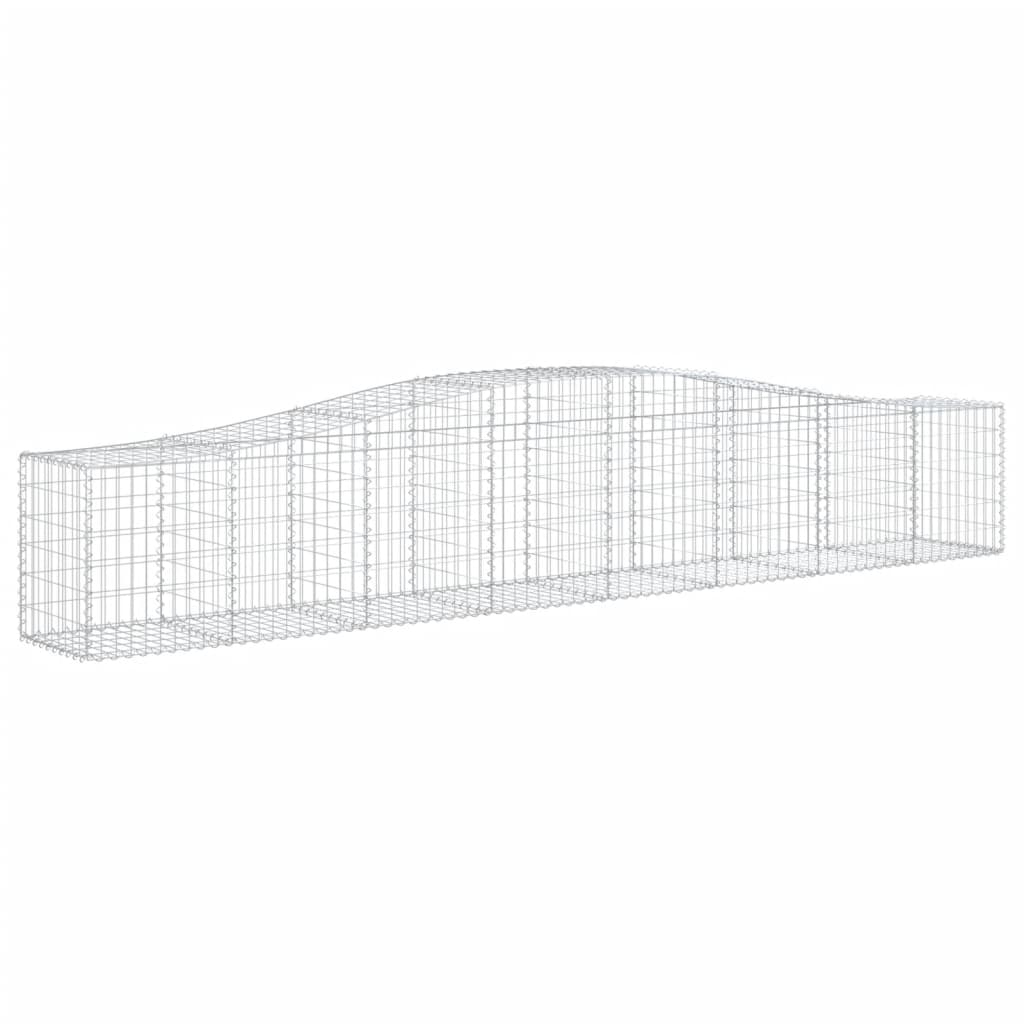 Cestas De Gaviones 4 Uds Forma De Arco Hierro 400x50x60/80 Cm_2