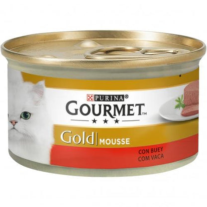 Embalagem de 24 x GOURMET GOLD Mousse Comida Húmida Carne 85g