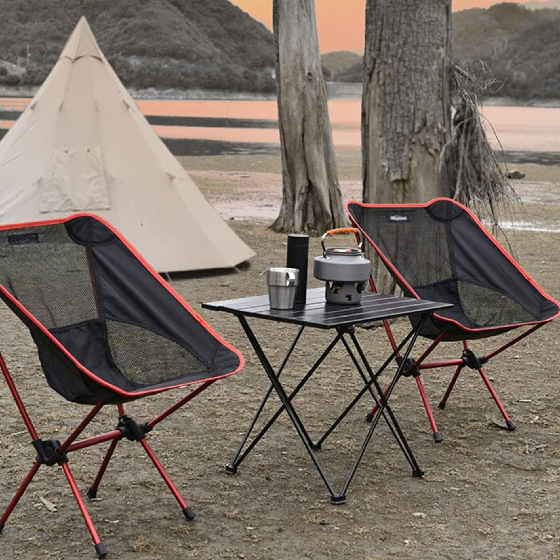 Well Home Mesa Plegable En Metal Color Negro 56x40x46cm_2