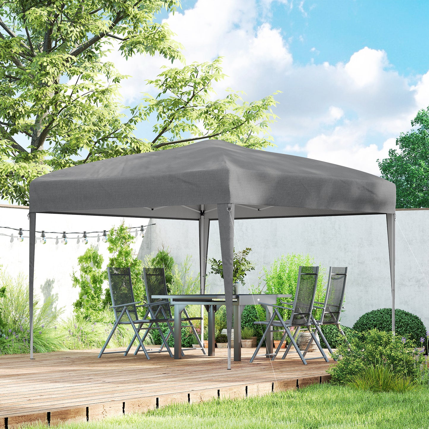 Carpa Plegable 3x3m De Jardín Cenador De Jardín Con Bolsa De Transporte Anti-uv_3