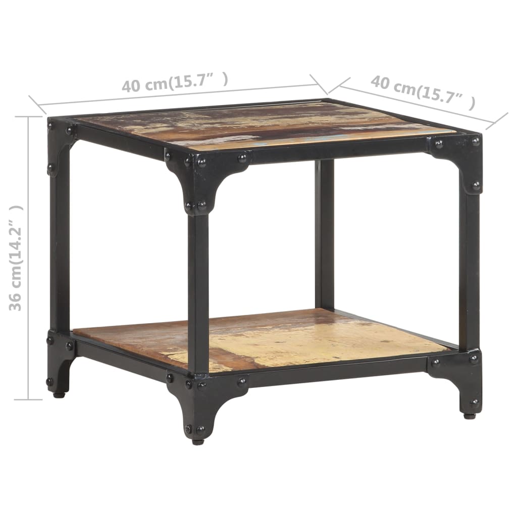 Mesa De Centro De Madera Maciza Reciclada 40x40x36 Cm_4