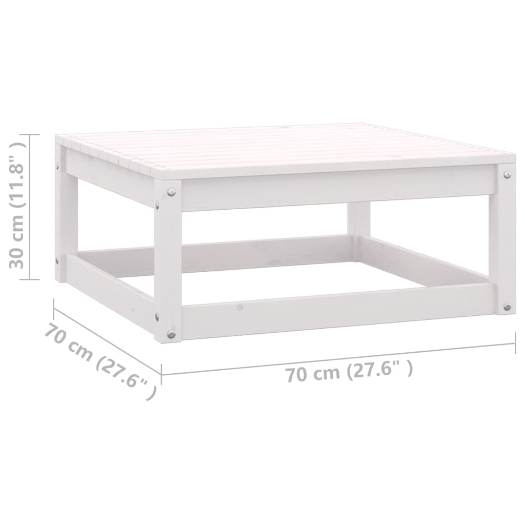 Muebles De Jardín 10 Piezas Con Cojines Blanco Madera De Pino / Vetonek_0