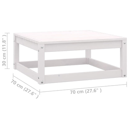 Muebles De Jardín 10 Piezas Con Cojines Blanco Madera De Pino / Vetonek_0