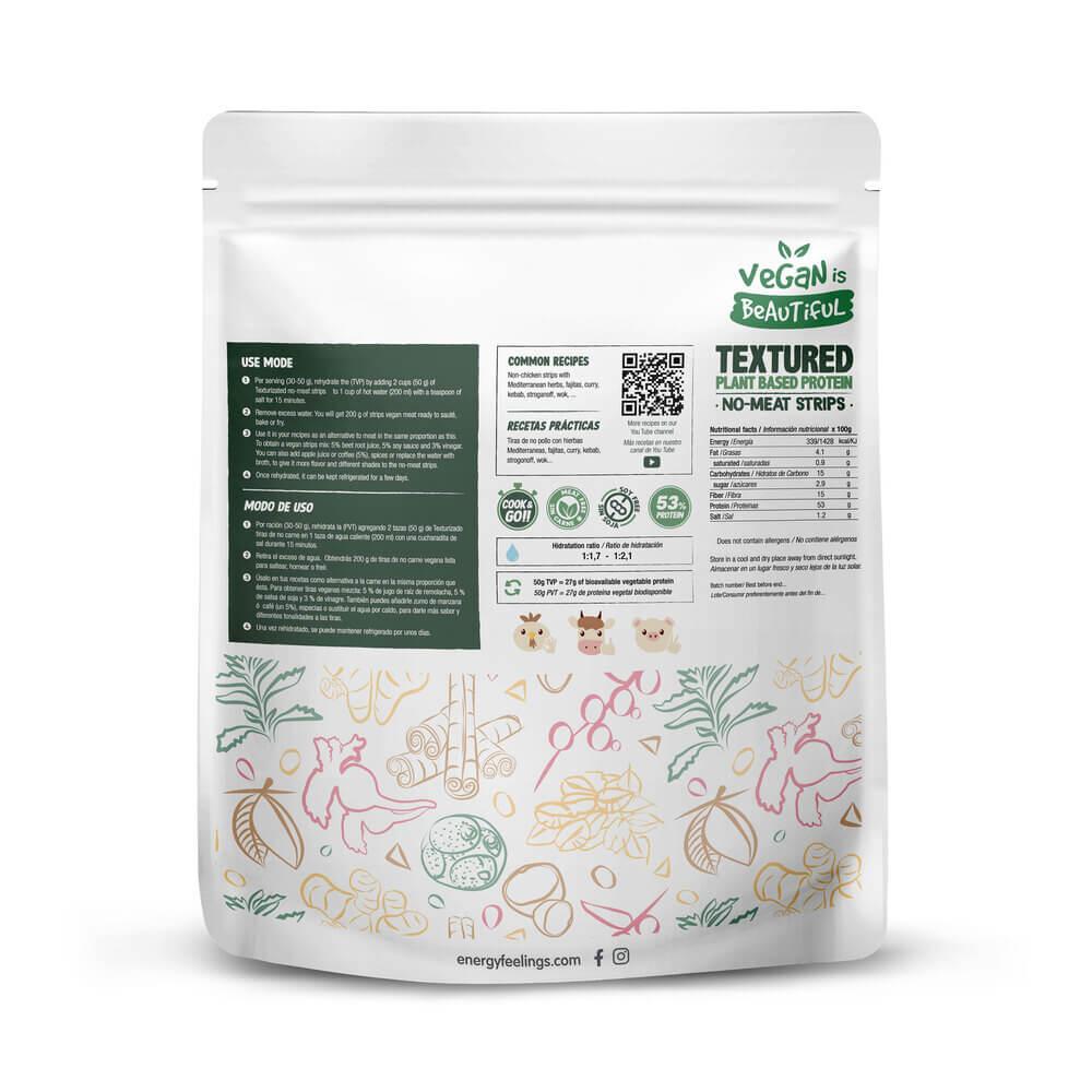 Proteína Vegetal Texturizada (PVT) Tiras biológicas sem carne 400 g