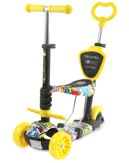 Patinete Evolutivo Con Asiento Y Mango Parental Draxter Plus Graffiti Smile_1
