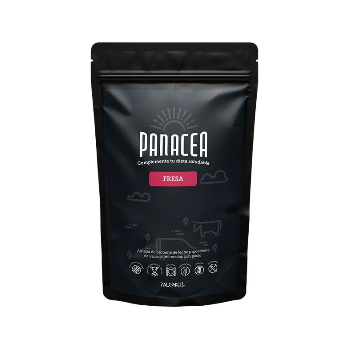 Panacea proteica isolada de soro de leite com sabor a morango Paleobull