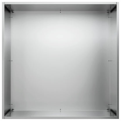 Macetero De Jardín Plateado 40 X 40 X 75 Cm Acero Galvanizado_3