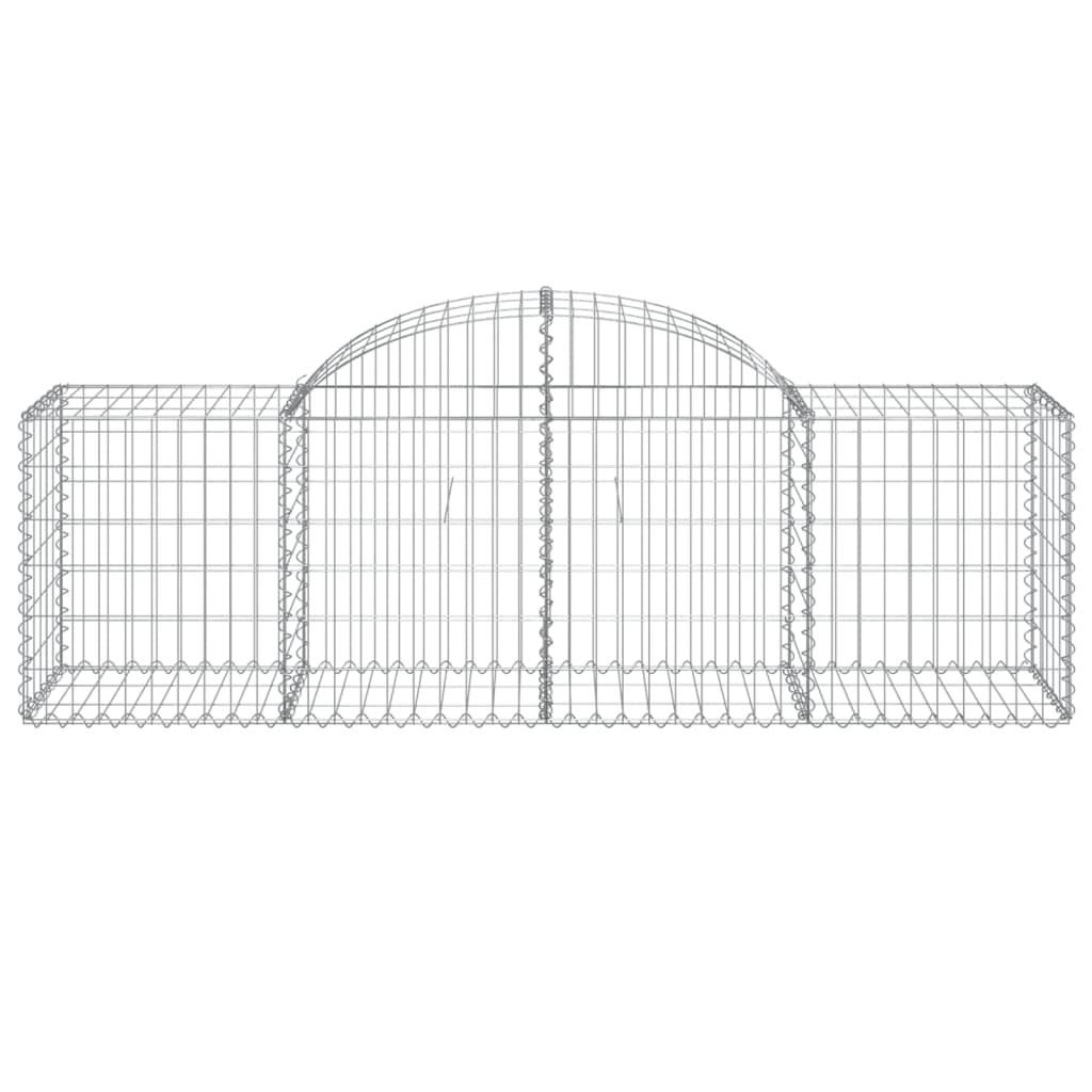 Cestas De Gaviones 5 Uds Forma De Arco Hierro 200x50x60/80 Cm_3