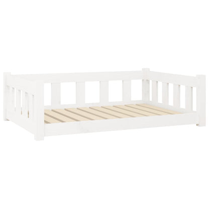 Cama Para Perros Madera Maciza De Pino Blanco 95,5x65,5x28 Cm / Vetonek_3