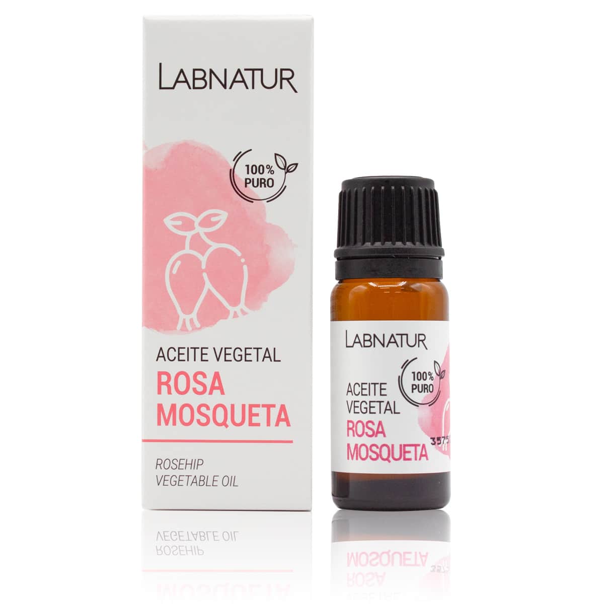 Aceite Vegetal de Rosa Mosqueta 100% Puro Labnatur 10 ml | Regenerada y Suaviza | Rostro, Estrías y Cicatrices | Vegano_0