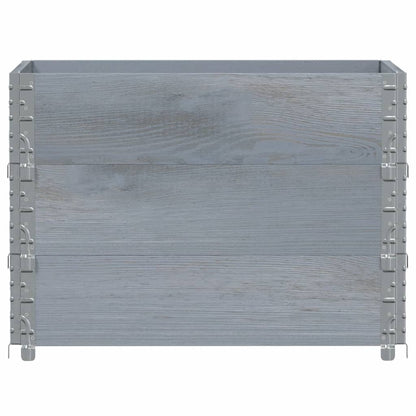 Jardinera De Madera Maciza De Pino Gris 80x60 Cm_2