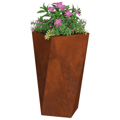 Jardinera 2 Uds. Oxidado 40 X 40 X 75 Cm Acero Autopatinable_2