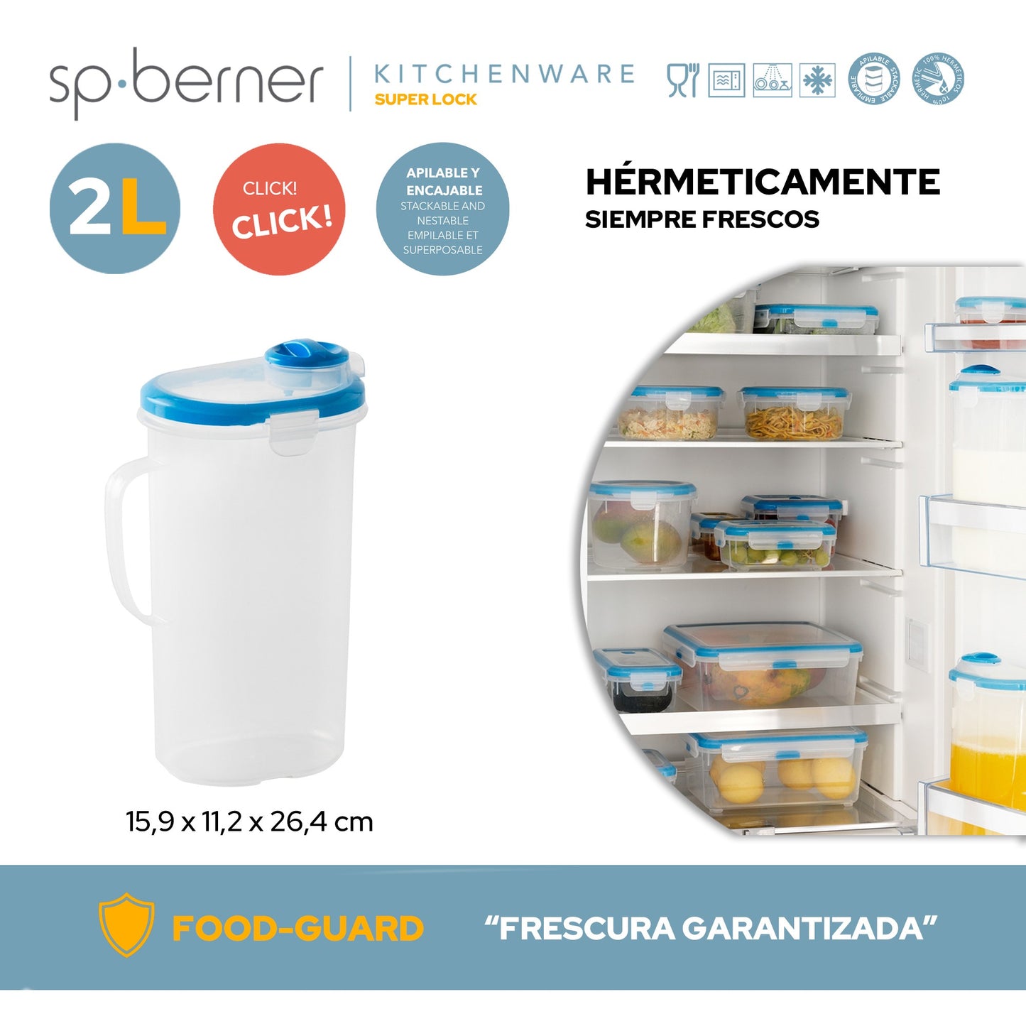 Hermético Super Lock Para Zumo 2 L_2