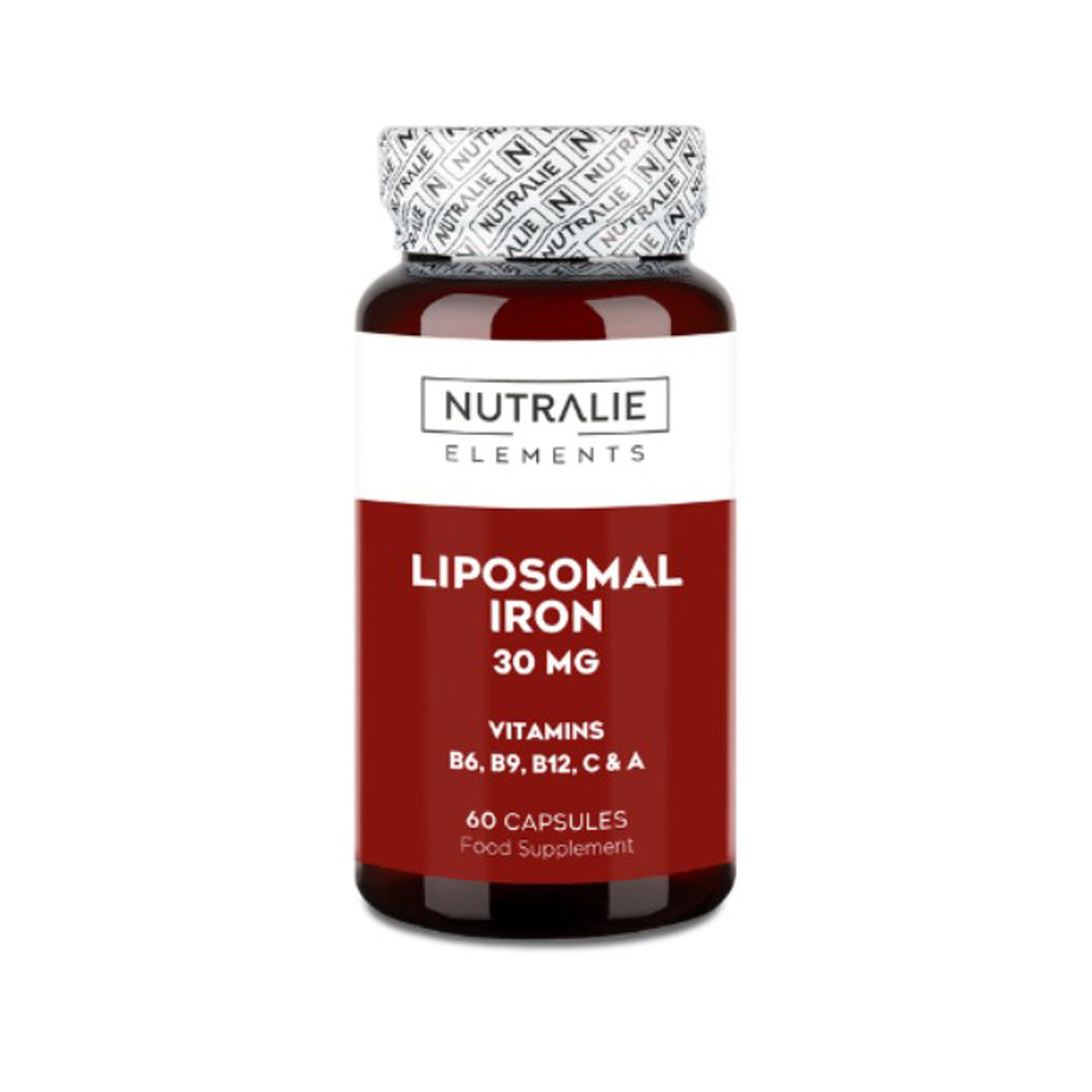 Ferro Lipossomal 30mg + Fadiga B6 + B12, Nutralie, 60 Cápsulas