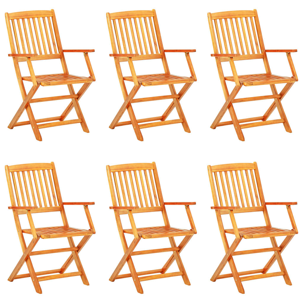 Vidaxl Set Comedor De Jardín Plegable 7 Piezas Madera Maciza De Acacia_1