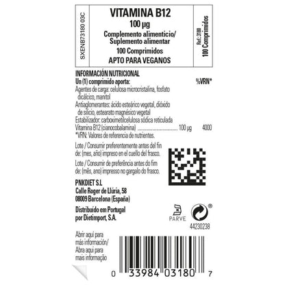 Vitamina B12 100 mcg Solgar 100 Comprimidos