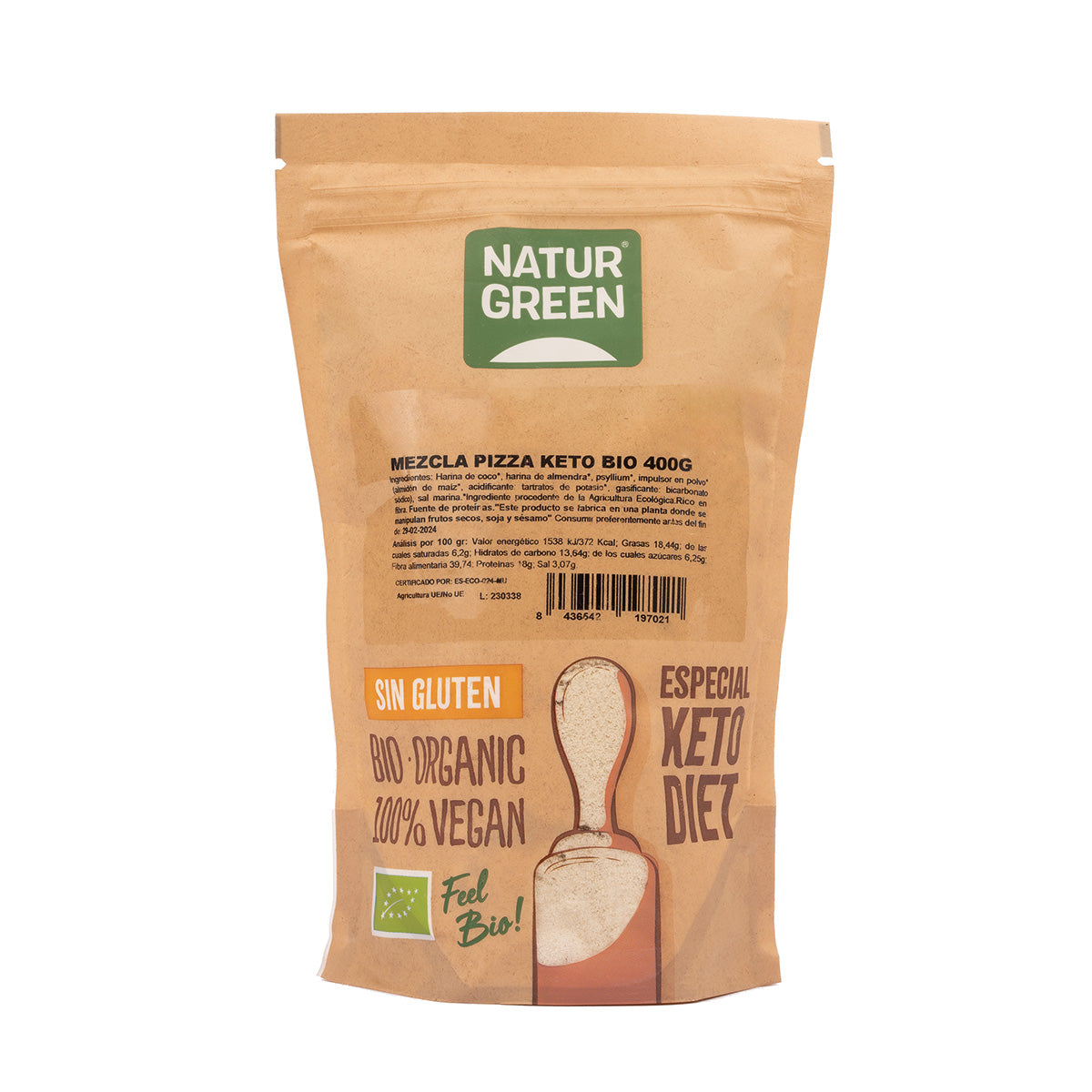 Mistura de farinha para pizza NaturGreen Keto 400g