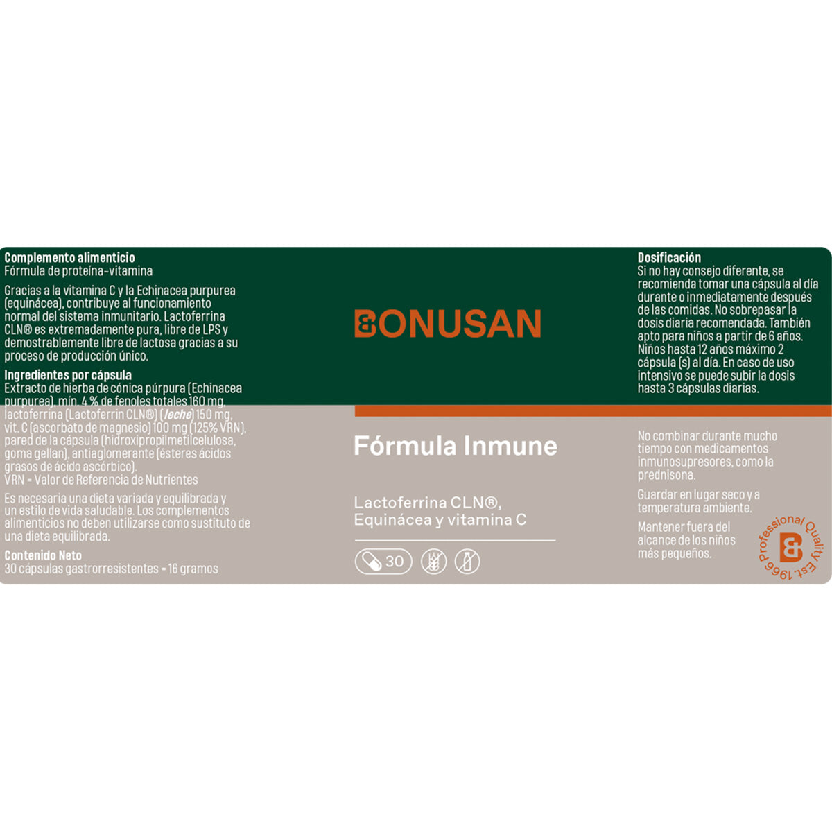Bonusan Immune Formula 30 cápsulas gastrorresistentes
