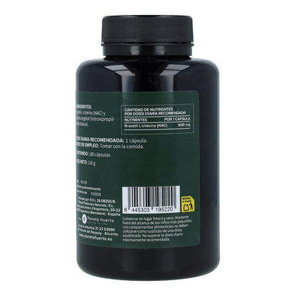 NAC 600 mg Planeta Huerto 180 cápsulas