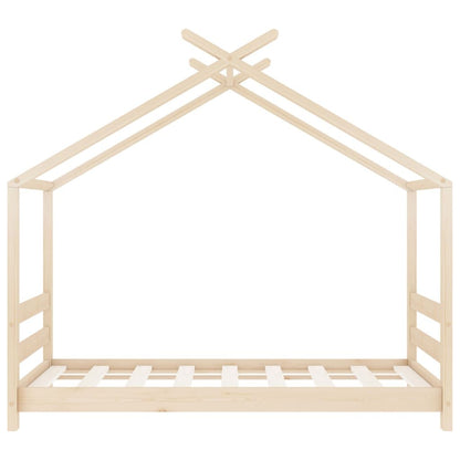 Vidaxl Estructura De Cama Infantil De Madera Maciza De Pino 70x140 Cm_3