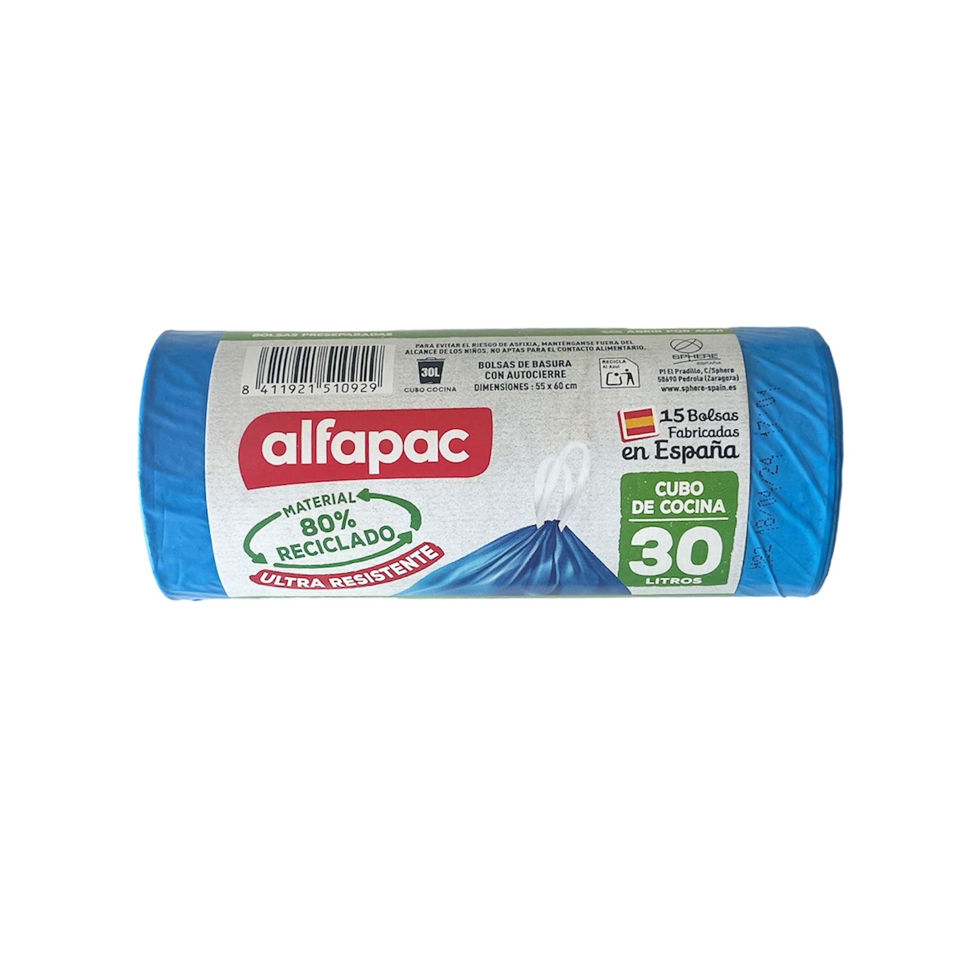 Pack De 40 Rollos De 15 Bolsas De Basura 30l Con Autocierre_0
