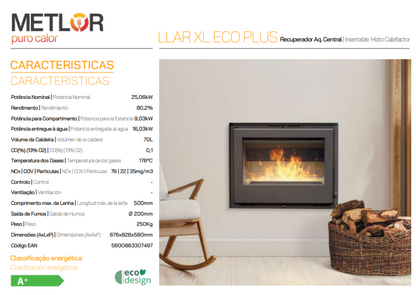 Insertables Hidro Calefactores A Leña Metlor Modelo Llar Xl Eco Plus_2