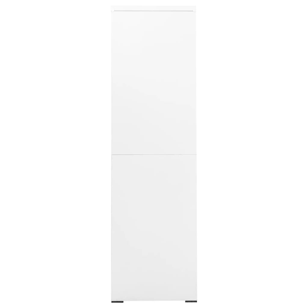 Armario Archivador De Acero Blanco 90x46x164 Cm_2