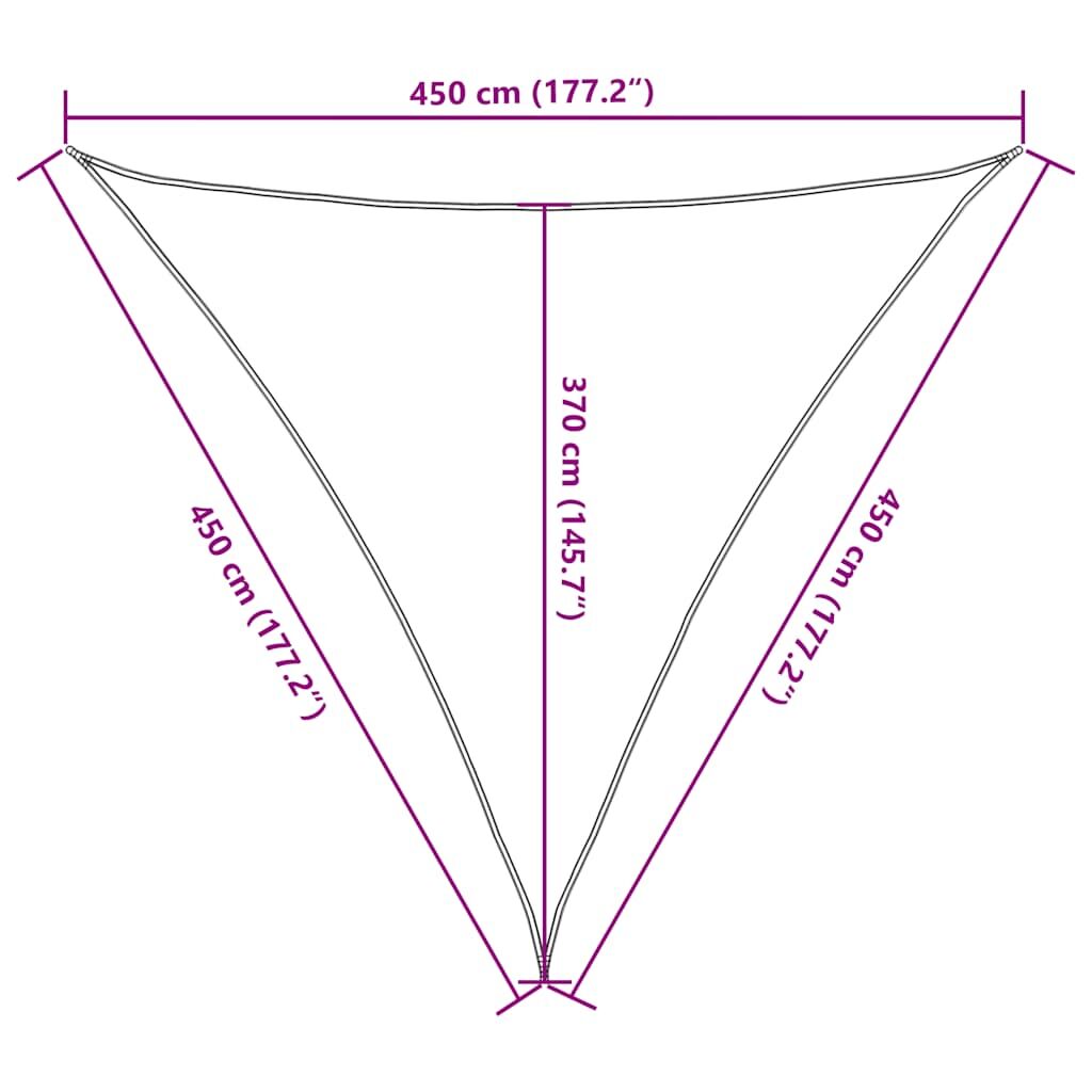 Vidaxl Toldo De Vela Rojo Hdpe 160 G/m² 4,5x4,5x4,5 M_2