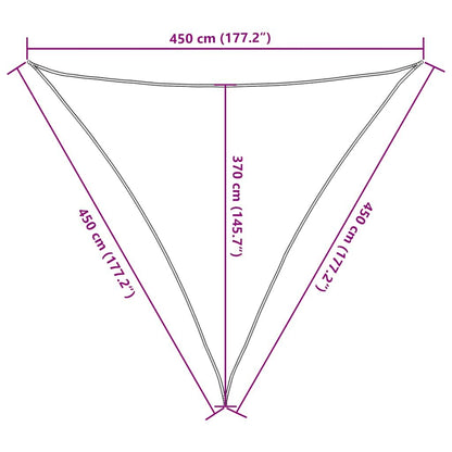 Vidaxl Toldo De Vela Rojo Hdpe 160 G/m² 4,5x4,5x4,5 M_2