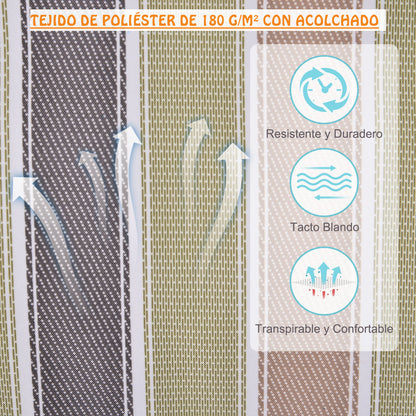 Outsunny Silla Colgante Para Exterior Interior De Rayas 100x106cm Carga 100 Kg_5