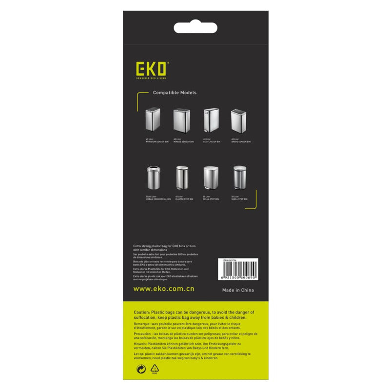 Eko Set De Bolsas De Basura f 40-60 L 24x12 Piezas Blanco_2