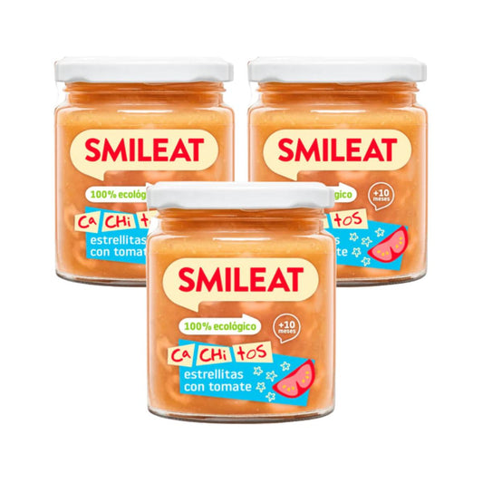 Embalagem de 3 frascos para massa com tomate ecológico CA CHI TOS Smileat, 230g