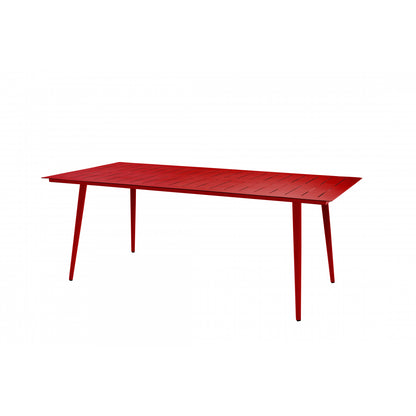 Mesa De Jardín Rectangular 8 Personas Inari Chilli Red Aluminio 200x100cm - Muebles De Jardín_0