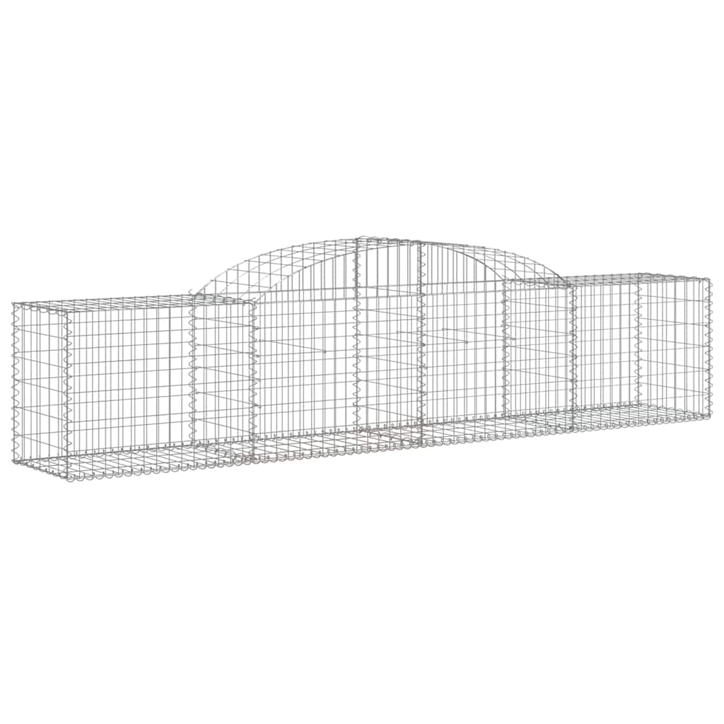 Cestas De Gaviones 11 Uds Forma De Arco Hierro 300x50x60/80 Cm_2