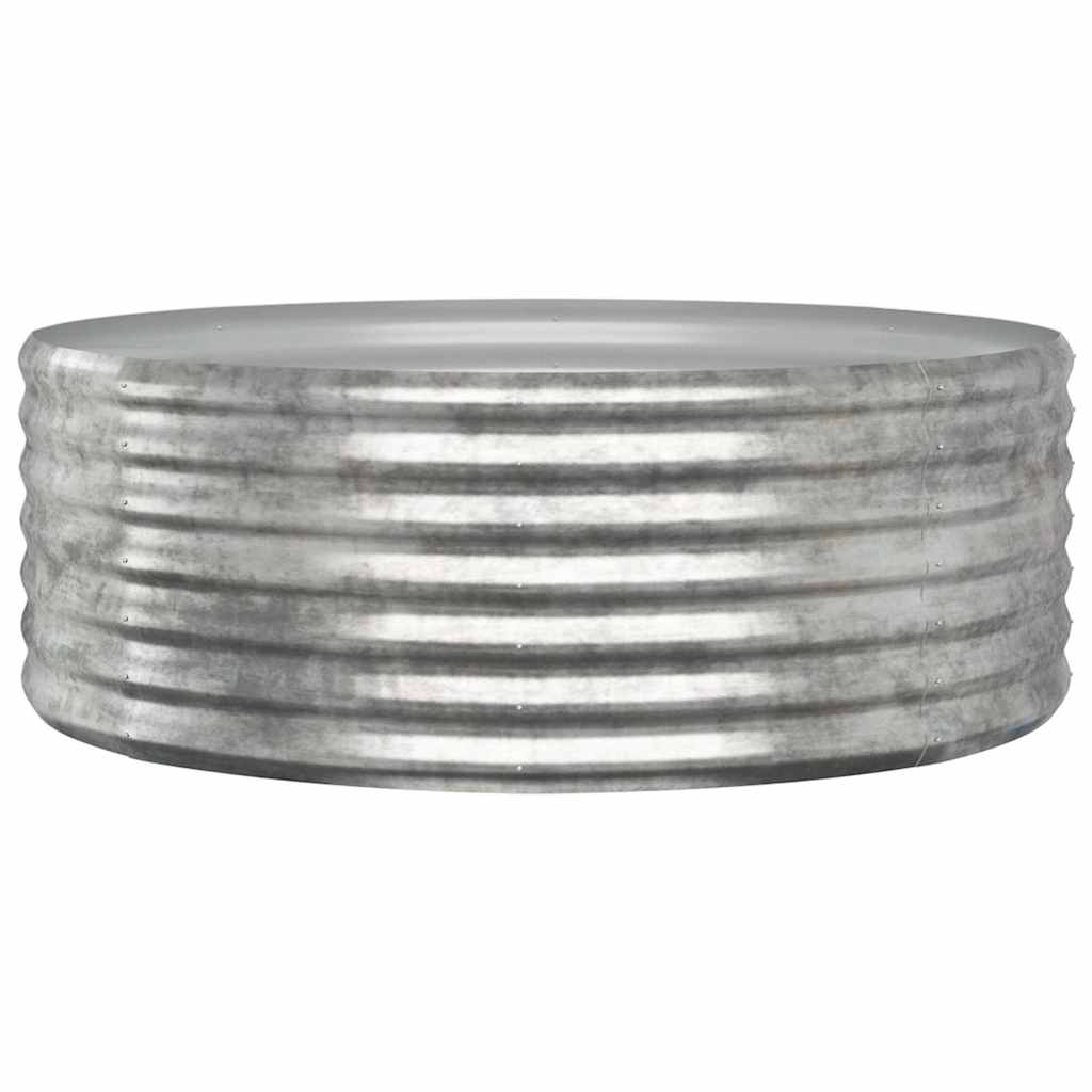 Jardinera Arriate Acero Galvanizado Gris 100x100x36 Cm_0