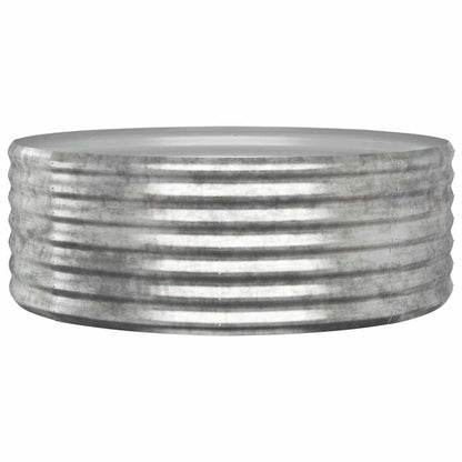 Jardinera Arriate Acero Galvanizado Gris 100x100x36 Cm_0