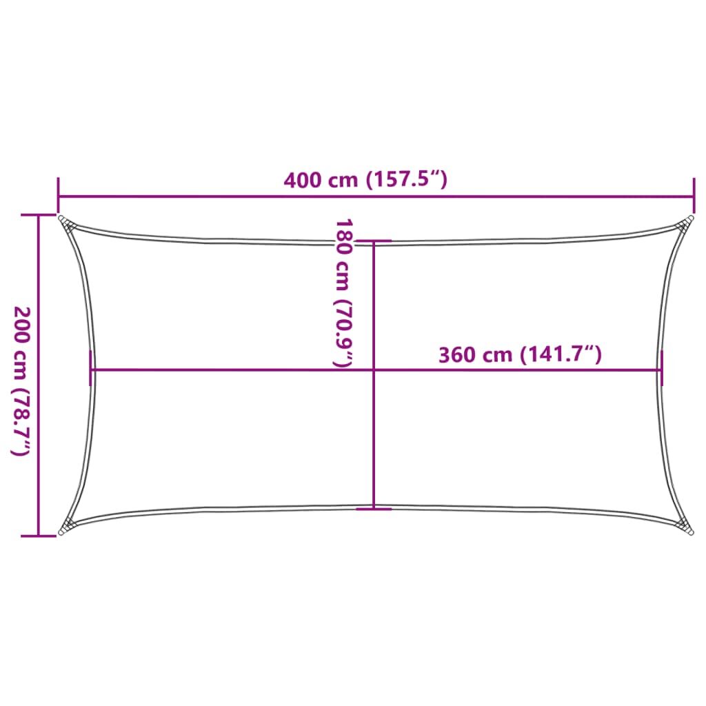 Vidaxl Toldo De Vela Hdpe Amarillo 160 G/m² 2x4 M_2