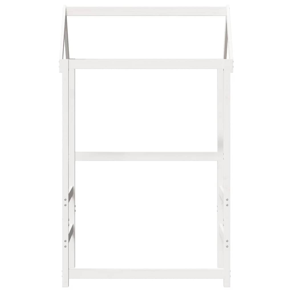 Techo De Cama Infantil Madera Maciza Blanco 118x70x176,5 Cm_3