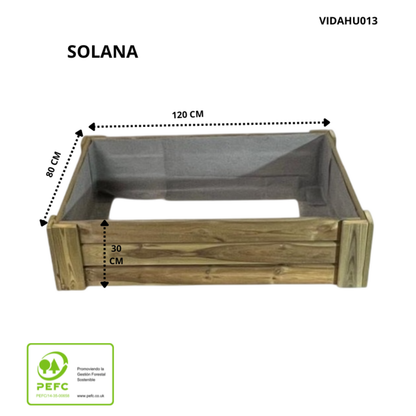 Cajón De Cultivo Solana. Altura De 30 Cm. Sin Base. Vidahuerto 120x80x30 Cm._2