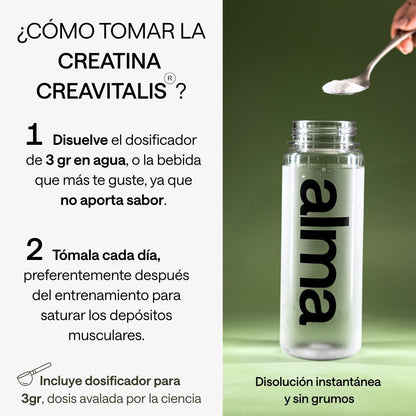 Creatina Monohidratada Creavitalis® Alma® 600 G En Polvo 99,9% Pureza | Vegana, Sin Gluten Ni Lactosa | 200 Dosis_2
