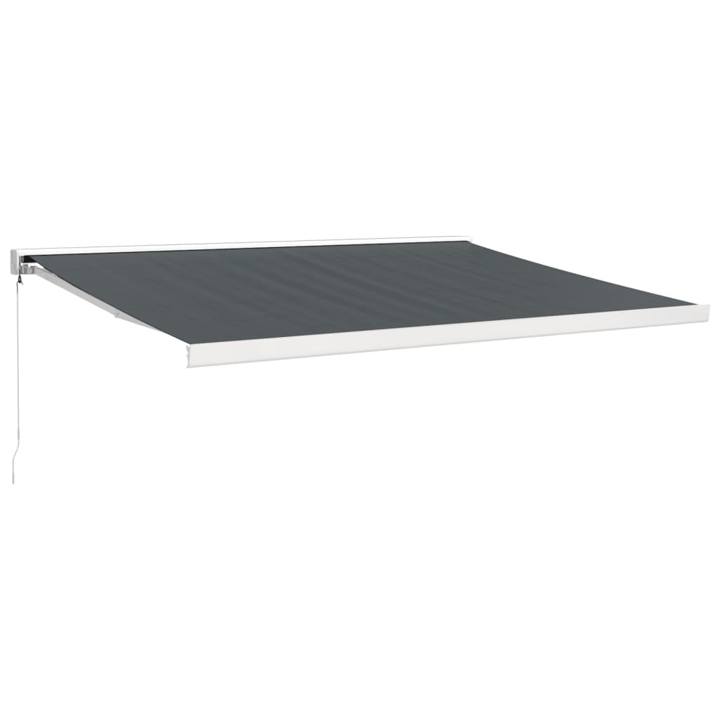 Vidaxl Toldo Retráctil Aluminio Y Tela Gris Antracita 4,5x3 M_0