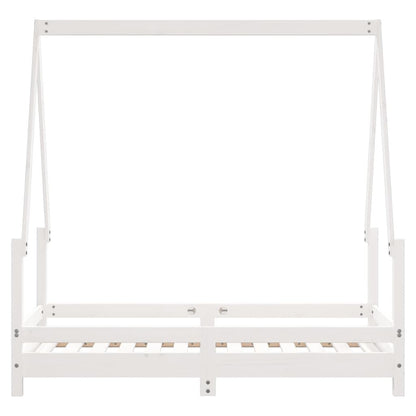 Vidaxl Estructura De Cama Para Niños Madera De Pino Blanco 70x140 Cm_4