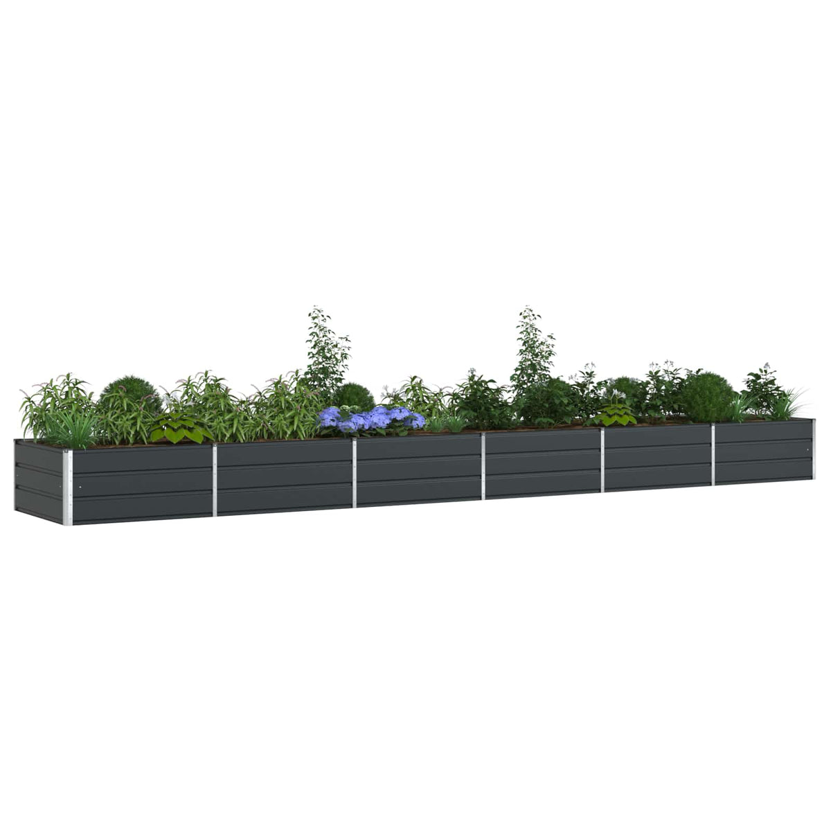 Jardinera Gris Antracita 580 X 100 X 45 Cm Acero Galvanizado_2