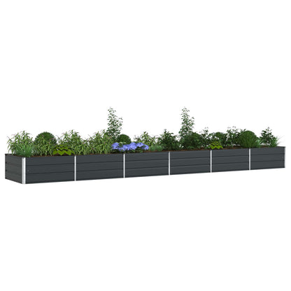 Jardinera Gris Antracita 580 X 100 X 45 Cm Acero Galvanizado_2