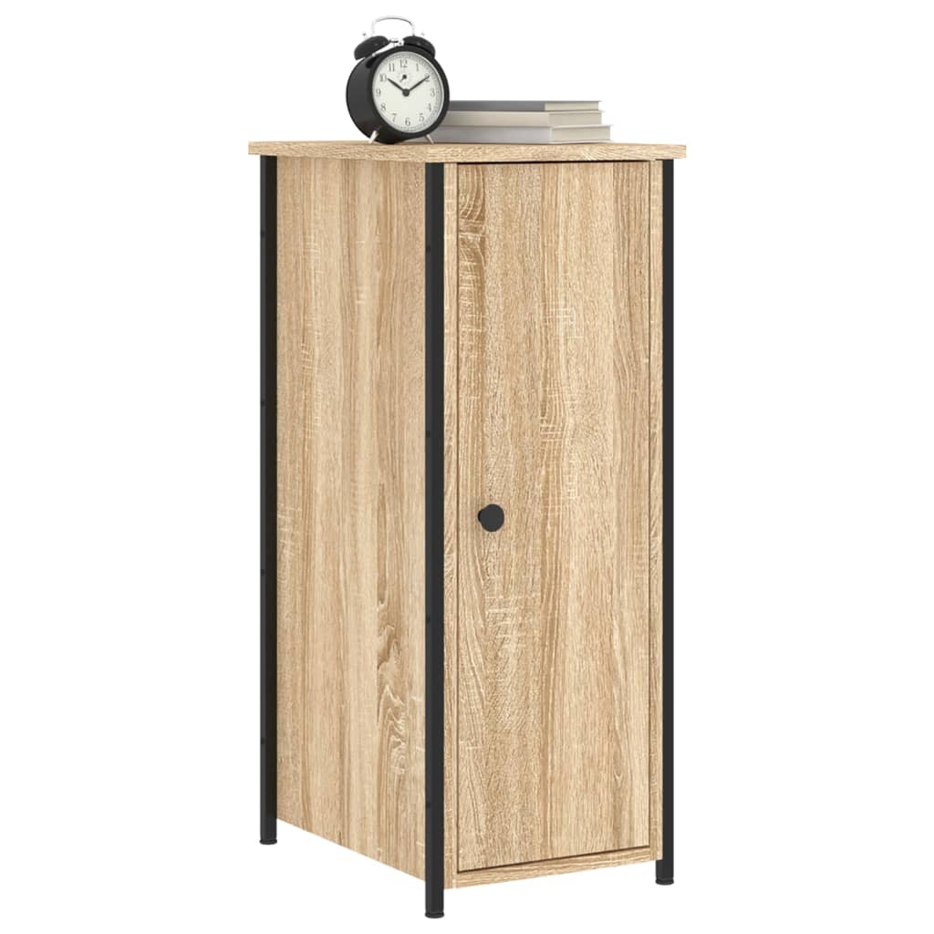 Mesita De Noche Madera De Ingeniería Roble Sonoma 32x42x80 Cm_1