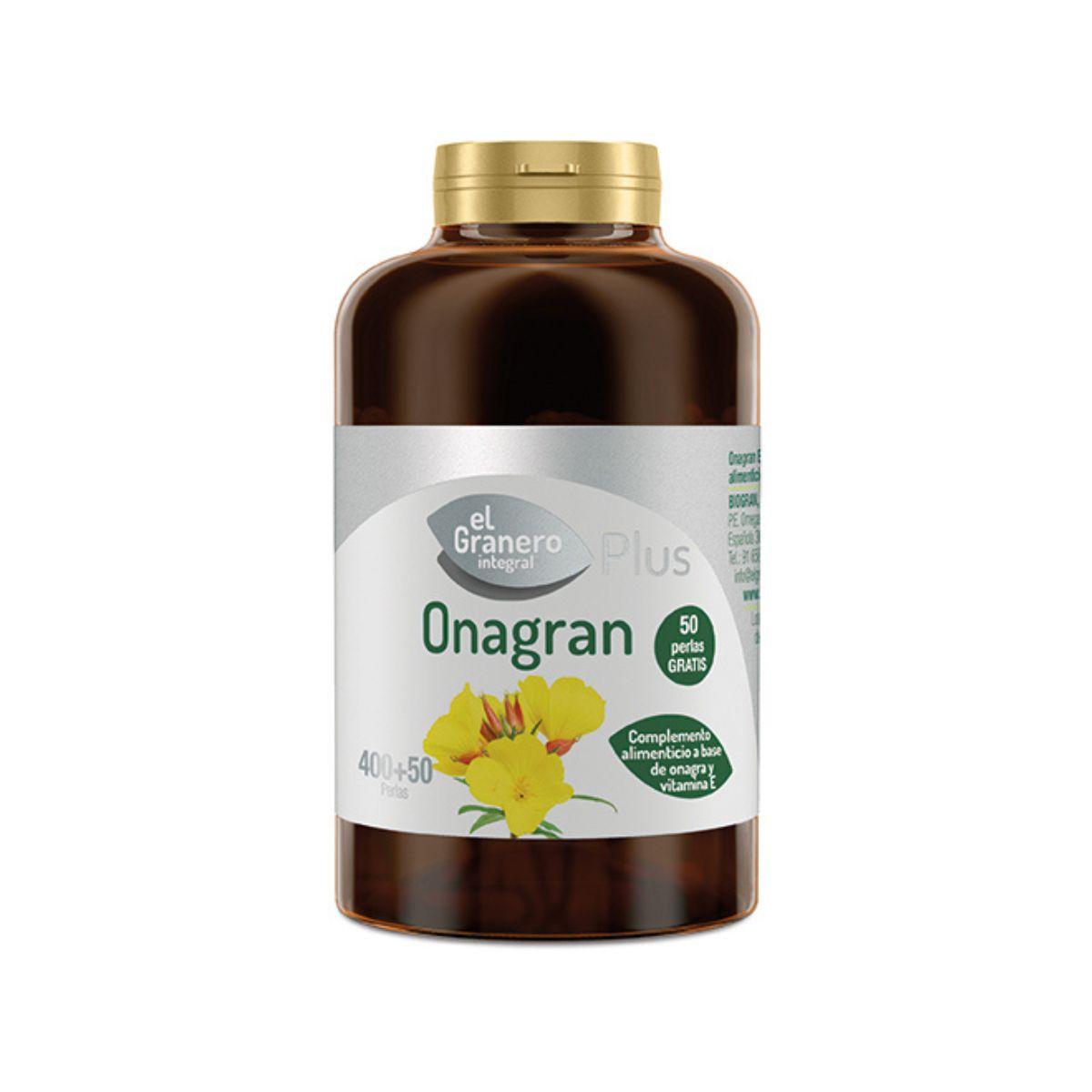 Óleo de Onagra Onagran El Granero, 400+50 pérolas 700 mg