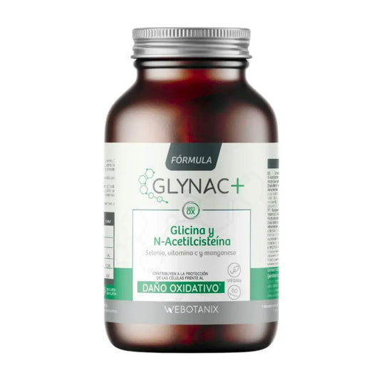 GlyNAC Glicina + N-Acetilcisteína WeBotanix Fórmula 60 cápsulas