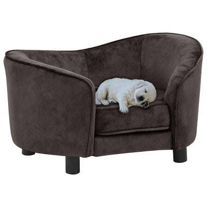 Vidaxl Sofá Para Perro Felpa Marrón 69x49x40 Cm_1