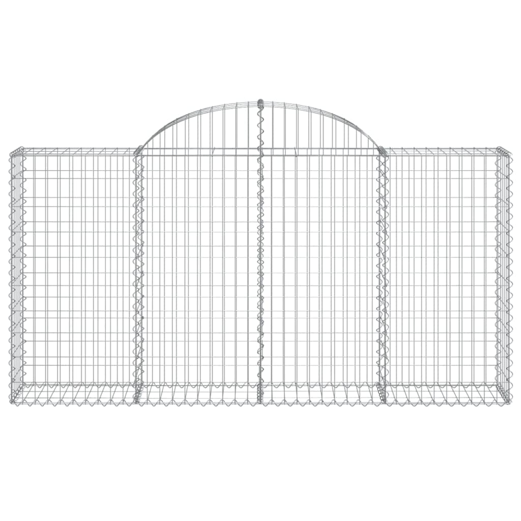Cestas De Gaviones 3 Uds Forma De Arco Hierro 200x30x100/120 Cm_3