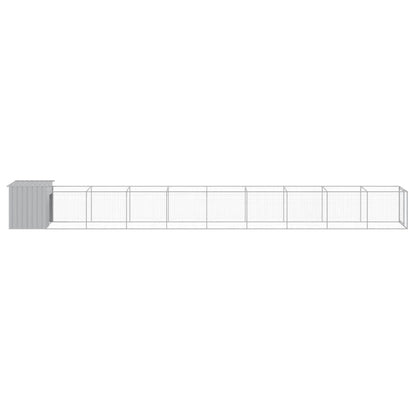 Vidaxl Caseta Perro Corral Acero Galvanizado Gris Claro 110x1017x110cm_3